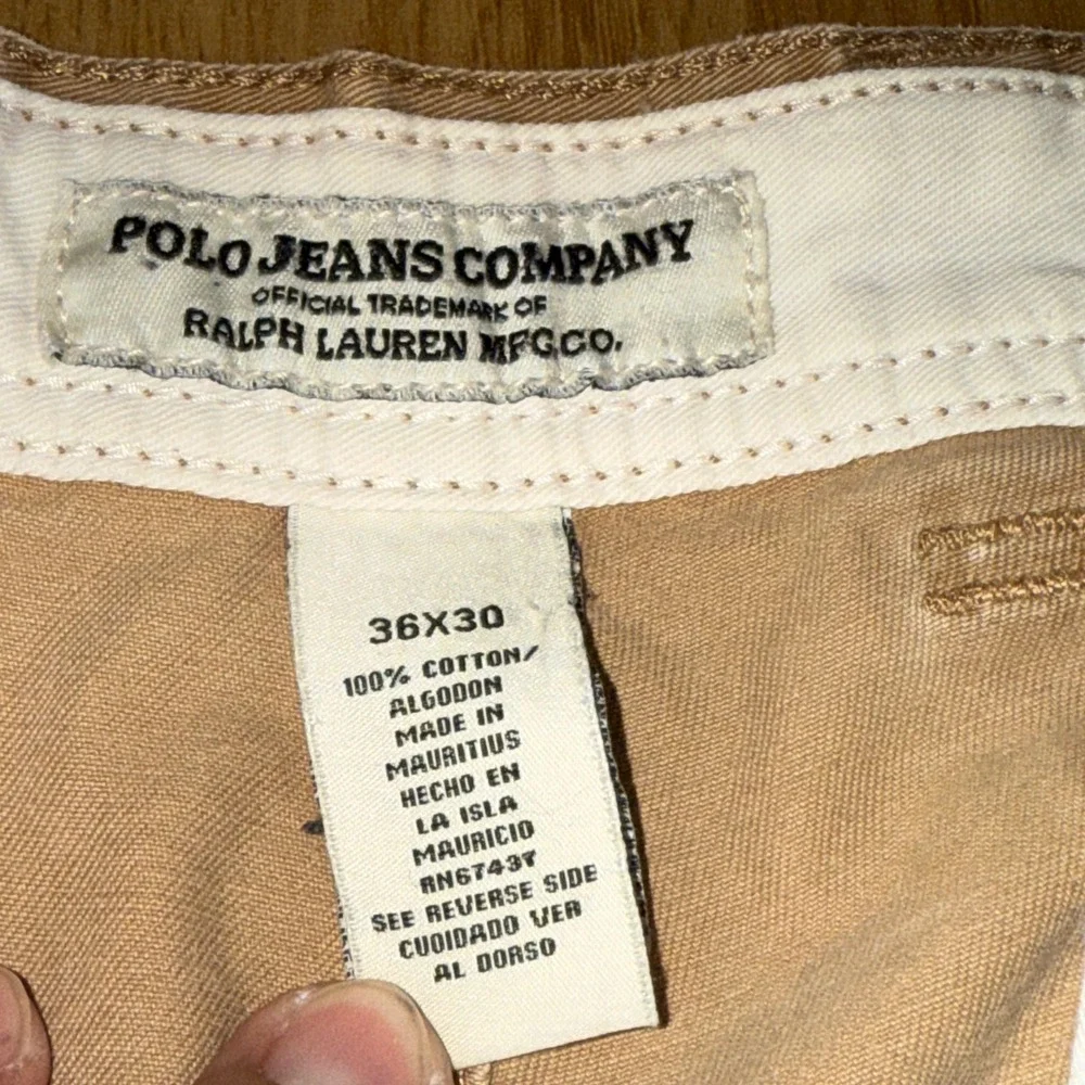 Polo Jeans Company Ralph Lauren Cargo Pants Khaki Tan Mens 36x30 Relaxed Fit‎